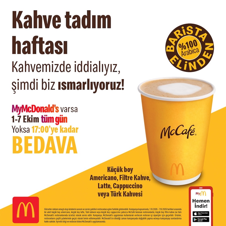McDonald’s Türkiye’de Ücretsiz Kahve Kampanyası Başladı
